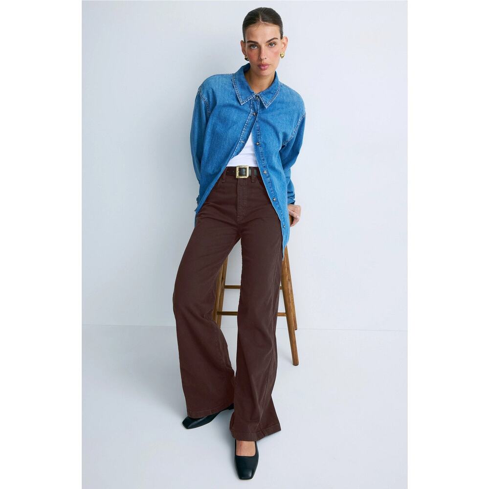 Hudson James High Rise Wide Leg Jeans - Sz 30 (US L / 10)